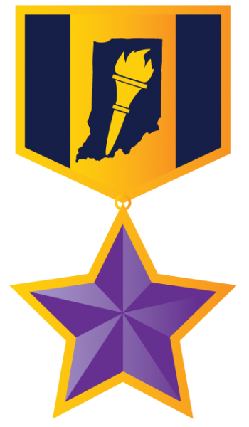 Logotipo del corazón morado